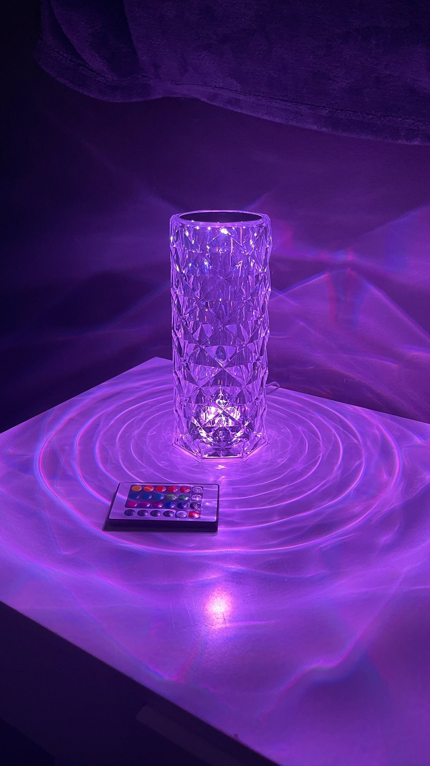 RGB Diamond Crystal Table Lamp + Remote Control