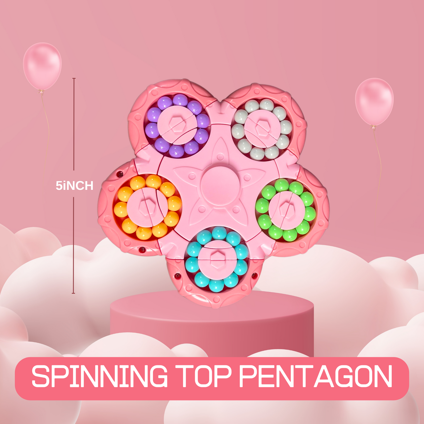 2 PACK | Spinning Top Pentagon + Speed Spin Triangle Puzzle